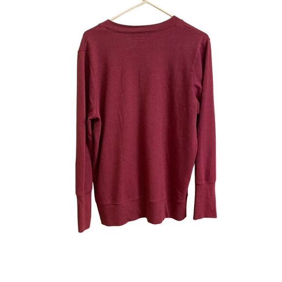 J. Peterman Burgundy V-neck Sweater Women’s Large - Picture 2 of 5